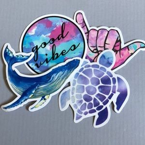 Waterproof beach stickers
